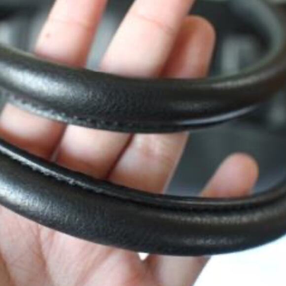 Levenger Convertible Black Leather Briefcase Tote Handbag - Picture 7 of 11